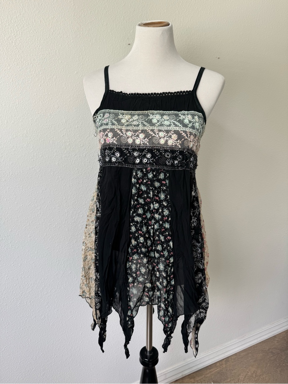 Boho Sheer Beadwork Tank top